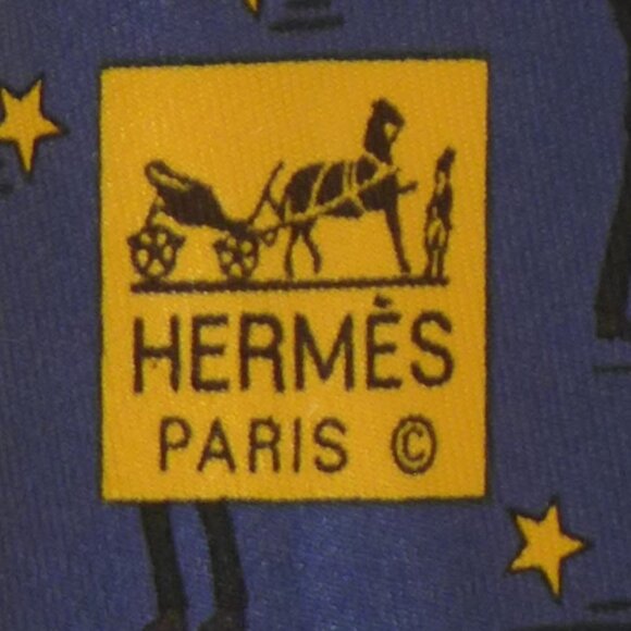 HERMES Blue Vintage and LuxuryJazz Saxophone Player Tie - Picture 1 of 6